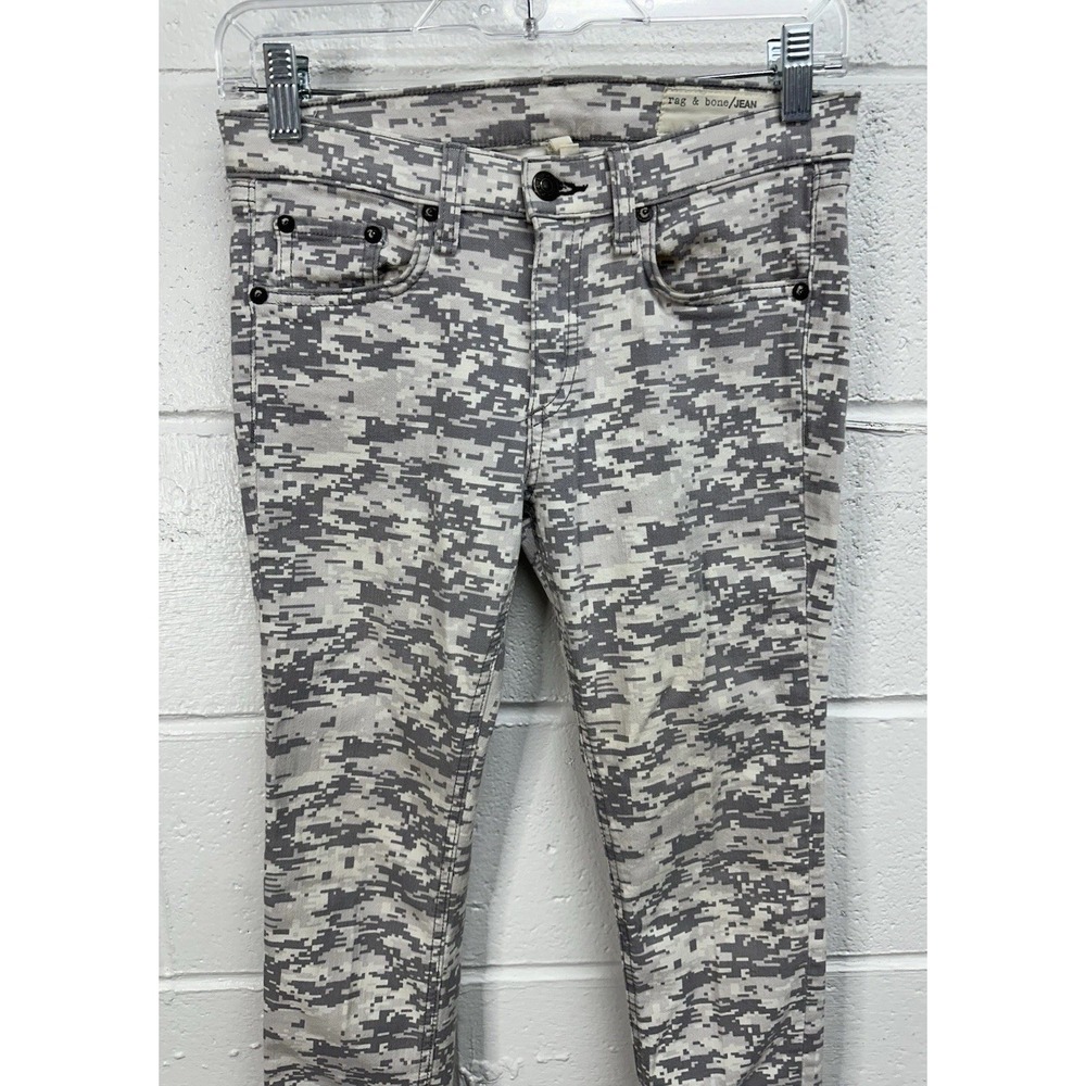 Rag & Bone The Skinny Jean Gray Digital Camo / Women's Size‎ 27